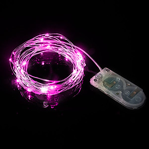 3m Copper Wire Fairy Lights - Pink (30 LED's)